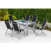 MERXX Gartenmöbelset »Carrara«, 6 Sitzplätze, Aluminium/Textil – schwarz Rabatt: 13 % MERXX Gartenmöbelset »Carrara«, 6 Sitzplätze, Aluminium/Textil – schwarz Rabatt: 13 %