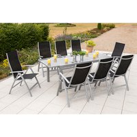 MERXX Gartenmöbelset »Carrara«, 8 Sitzplätze, Aluminium/Textil – schwarz MERXX Gartenmöbelset »Carrara«, 8 Sitzplätze, Aluminium/Textil – schwarz