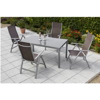 MERXX Gartenmöbelset »Carrara«, 4 Sitzplätze, Aluminium/Textil – silberfarben Rabatt: 20 % MERXX Gartenmöbelset »Carrara«, 4 Sitzplätze, Aluminium/Textil – silberfarben Rabatt: 20 %