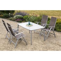 MERXX Gartenmöbelset »Carrara«, 4 Sitzplätze, Aluminium/Textil – silberfarben Rabatt: 17 % MERXX Gartenmöbelset »Carrara«, 4 Sitzplätze, Aluminium/Textil – silberfarben Rabatt: 17 %
