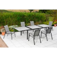 MERXX Gartenmöbelset »Amalfi«, 6 Sitzplätze, Aluminium/Textil – grau Rabatt: 17 % MERXX Gartenmöbelset »Amalfi«, 6 Sitzplätze, Aluminium/Textil – grau Rabatt: 17 %