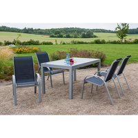 MERXX Gartenmöbelset »Amalfi«, 4 Sitzplätze, Aluminium/Textil – silberfarben Rabatt: 17 % MERXX Gartenmöbelset »Amalfi«, 4 Sitzplätze, Aluminium/Textil – silberfarben Rabatt: 17 %