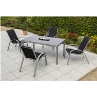 MERXX Gartenmöbelset »Amalfi«, 4 Sitzplätze, Aluminium/Textil – schwarz Rabatt: 17 % MERXX Gartenmöbelset »Amalfi«, 4 Sitzplätze, Aluminium/Textil – schwarz Rabatt: 17 %