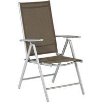 MERXX Klappsessel »Amalfi«, Metall/Textil, BxHxT: 57 x 108 x 65 cm – silberfarben MERXX Klappsessel »Amalfi«, Metall/Textil, BxHxT: 57 x 108 x 65 cm – silberfarben