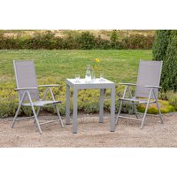 MERXX Gartenmöbelset »Amalfi«, Textil, 3-teilig – silberfarben MERXX Gartenmöbelset »Amalfi«, Textil, 3-teilig – silberfarben