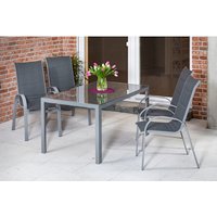 MERXX Gartenmöbelset »Amalfi«, 4 Sitzplätze, Aluminium/Textil – silberfarben | grau Rabatt: 17 % MERXX Gartenmöbelset »Amalfi«, 4 Sitzplätze, Aluminium/Textil – silberfarben | grau Rabatt: 17 %