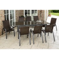 MERXX Gartenmöbelset »Varese«, 8 Sitzplätze, Aluminium/Kunststoff – braun MERXX Gartenmöbelset »Varese«, 8 Sitzplätze, Aluminium/Kunststoff – braun