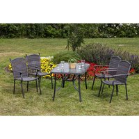 MERXX Gartenmöbelset »Roma«, 4 Sitzplätze, Aluminium/Kunststoff – grau Rabatt: 17 % MERXX Gartenmöbelset »Roma«, 4 Sitzplätze, Aluminium/Kunststoff – grau Rabatt: 17 %