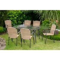 MERXX Gartenmöbelset »Roma«, 6 Sitzplätze, Aluminium/Kunststoff – grau Rabatt: 20 % MERXX Gartenmöbelset »Roma«, 6 Sitzplätze, Aluminium/Kunststoff – grau Rabatt: 20 %