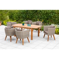 MERXX Gartenmöbelset »Imperia«, 6 Sitzplätze, Aluminium/Kunststoff/Akazienholz, inkl. Auflagen – beige Rabatt: 20 % MERXX Gartenmöbelset »Imperia«, 6 Sitzplätze, Aluminium/Kunststoff/Akazienholz, inkl. Auflagen – beige Rabatt: 20 %