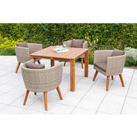 MERXX Gartenmöbelset »Imperia«, 4 Sitzplätze, Aluminium/Kunststoff/Akazienholz, inkl. Auflagen – beige Rabatt: 20 % MERXX Gartenmöbelset »Imperia«, 4 Sitzplätze, Aluminium/Kunststoff/Akazienholz, inkl. Auflagen – beige Rabatt: 20 %