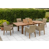 MERXX Gartenmöbelset »Ranzano«, 6 Sitzplätze, Aluminium/Kunststoff/Akazienholz, inkl. Auflagen – gruen Rabatt: 20 % MERXX Gartenmöbelset »Ranzano«, 6 Sitzplätze, Aluminium/Kunststoff/Akazienholz, inkl. Auflagen – gruen Rabatt: 20 %