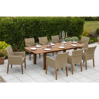 MERXX Gartenmöbelset »Ranzano«, 8 Sitzplätze, Aluminium/Kunststoff/Akazienholz, inkl. Auflagen – gruen Rabatt: 20 % MERXX Gartenmöbelset »Ranzano«, 8 Sitzplätze, Aluminium/Kunststoff/Akazienholz, inkl. Auflagen – gruen Rabatt: 20 %