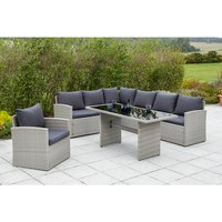 MERXX Gartenmöbelset »Lanzarote«, 7 Sitzplätze, Stahl/Kunststoffgeflecht, pulverbeschichtet – grau Rabatt: 18 % MERXX Gartenmöbelset »Lanzarote«, 7 Sitzplätze, Stahl/Kunststoffgeflecht, pulverbeschichtet – grau Rabatt: 18 %