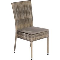 MERXX Stapelstuhl »Caletta«, BxHxT: 46.5 x 92 x 44 cm, Stahl/Kunststoffgeflecht – beige MERXX Stapelstuhl »Caletta«, BxHxT: 46.5 x 92 x 44 cm, Stahl/Kunststoffgeflecht – beige