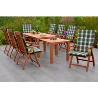 MERXX Gartenmöbelset »Comodoro«, 8 Sitzplätze, Eukalyptusholz, inkl. Auflagen – gruen Rabatt: 17 % MERXX Gartenmöbelset »Comodoro«, 8 Sitzplätze, Eukalyptusholz, inkl. Auflagen – gruen Rabatt: 17 %