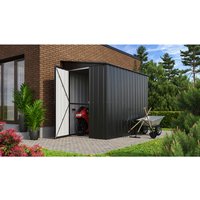 Globel Wand-Zierde »LeanTo 58«, Stahl, Pultdach, 3,37 m², BxT: 155 x 242 cm, anthrazit – grau Globel Wand-Zierde »LeanTo 58«, Stahl, Pultdach, 3,37 m², BxT: 155 x 242 cm, anthrazit – grau