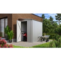 Globel Wand-Zierde »LeanTo 56«, Stahl, Pultdach, 2,46 m², BxT: 155 x 180 cm, silber-metallic – silberfarben Globel Wand-Zierde »LeanTo 56«, Stahl, Pultdach, 2,46 m², BxT: 155 x 180 cm, silber-metallic – silberfarben