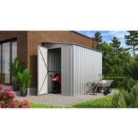 Globel Wand-Zierde »LeanTo 58«, Stahl, Pultdach, 3,37 m², BxT: 155 x 242 cm, silber-metallic – silberfarben Globel Wand-Zierde »LeanTo 58«, Stahl, Pultdach, 3,37 m², BxT: 155 x 242 cm, silber-metallic – silberfarben