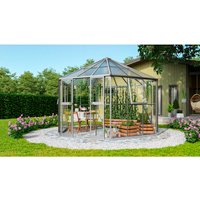 VITAVIA Gewächshaus »Pi 9000«, BxHxL: 336 x 277,7 x 383,3 cm – silberfarben VITAVIA Gewächshaus »Pi 9000«, BxHxL: 336 x 277,7 x 383,3 cm – silberfarben