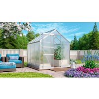 VITAVIA Gewächshaus »Apollo Plus 3800«, BxHxL: 195 x 197 x 131 cm – silberfarben VITAVIA Gewächshaus »Apollo Plus 3800«, BxHxL: 195 x 197 x 131 cm – silberfarben