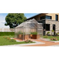 VITAVIA Gewächshaus »Mars Plus 8300«, BxHxL: 257 x 238 x 321 cm – silberfarben VITAVIA Gewächshaus »Mars Plus 8300«, BxHxL: 257 x 238 x 321 cm – silberfarben