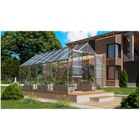 VITAVIA Gewächshaus »Mars Plus 11500«, BxHxL: 257 x 238 x 445 cm – silberfarben VITAVIA Gewächshaus »Mars Plus 11500«, BxHxL: 257 x 238 x 445 cm – silberfarben