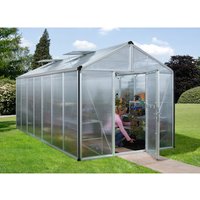 VITAVIA Gewächshaus »Zeus Plus 13800«, BxHxL: 195 x 197 x 131 cm – silberfarben VITAVIA Gewächshaus »Zeus Plus 13800«, BxHxL: 195 x 197 x 131 cm – silberfarben