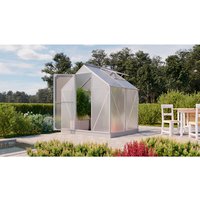 VITAVIA Gewächshaus »Eos Plus 3100«, BxHxL: 155 x 208 x 198 cm – silberfarben Rabatt: 13 % VITAVIA Gewächshaus »Eos Plus 3100«, BxHxL: 155 x 208 x 198 cm – silberfarben Rabatt: 13 %