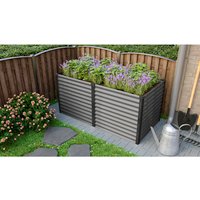 VITAVIA Hochbeet »Meta 858«, BxHxL: 96,2 x 85,8 x 187,7 cm, Zincalume® – grau | schwarz VITAVIA Hochbeet »Meta 858«, BxHxL: 96,2 x 85,8 x 187,7 cm, Zincalume® – grau | schwarz