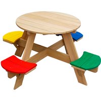 AXI Kinderpicknicktisch, 4 Sitzplätze, Holz/Hemlockholz AXI Kinderpicknicktisch, 4 Sitzplätze, Holz/Hemlockholz