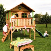 AXI Kinderspielhaus »Sophie«, BxHxT: 380 x 274 x 212 cm, Holz, braun/grün Rabatt: 20 % AXI Kinderspielhaus »Sophie«, BxHxT: 380 x 274 x 212 cm, Holz, braun/grün Rabatt: 20 %
