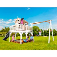 AXI Kinderspielhaus »Liam«, BxHxT: 613 x 291 x 277 cm, Holz, braun/weiß/grau Rabatt: 20 % AXI Kinderspielhaus »Liam«, BxHxT: 613 x 291 x 277 cm, Holz, braun/weiß/grau Rabatt: 20 %