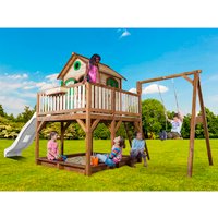 AXI Kinderspielhaus »Liam«, BxHxT: 541 x 291 x 277 cm, Holz, braun/grün/weiß Rabatt: 20 % AXI Kinderspielhaus »Liam«, BxHxT: 541 x 291 x 277 cm, Holz, braun/grün/weiß Rabatt: 20 %