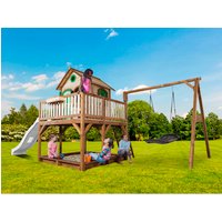 AXI Kinderspielhaus »Liam«, BxHxT: 613 x 291 x 277 cm, Holz, braun/grün/weiß Rabatt: 20 % AXI Kinderspielhaus »Liam«, BxHxT: 613 x 291 x 277 cm, Holz, braun/grün/weiß Rabatt: 20 %