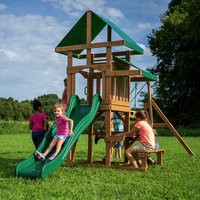 Backyard Discovery Kinderspielhaus »Belmont«, BxHxT: 220 x 290 x 540 cm, Holz, braun/grün/gelb Backyard Discovery Kinderspielhaus »Belmont«, BxHxT: 220 x 290 x 540 cm, Holz, braun/grün/gelb