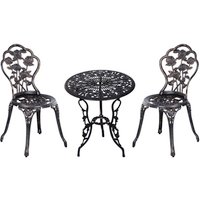 Outsunny Bistro-Set, Metall, 3-teilig – schwarz Rabatt: 15 % Outsunny Bistro-Set, Metall, 3-teilig – schwarz Rabatt: 15 %