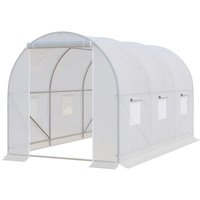 Outsunny Gewächshaus, BxHxL: 200 x 200 x 350 cm – weiss Outsunny Gewächshaus, BxHxL: 200 x 200 x 350 cm – weiss