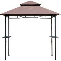 Outsunny Grillpavillon, BxHxT: 245 x 255 x 148 cm, kaffeefarben/schwarz – braun Outsunny Grillpavillon, BxHxT: 245 x 255 x 148 cm, kaffeefarben/schwarz – braun