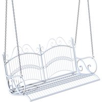 Outsunny Hängebank, 2-Sitzer, weiß – weiss Outsunny Hängebank, 2-Sitzer, weiß – weiss