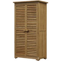 Outsunny Gartenschrank, BxH: 87 x 160 cm, natur, Holz – braun Outsunny Gartenschrank, BxH: 87 x 160 cm, natur, Holz – braun