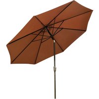 Outsunny Sonnenschirm, Höhe: 245 cm, kaffeefarben – braun Outsunny Sonnenschirm, Höhe: 245 cm, kaffeefarben – braun