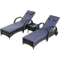 Outsunny Gartenliegen-Set, Eisen, inkl. Auflagen, BxHxT: 200 x 30 x 73 cm – grau Rabatt: 15 % Outsunny Gartenliegen-Set, Eisen, inkl. Auflagen, BxHxT: 200 x 30 x 73 cm – grau Rabatt: 15 %