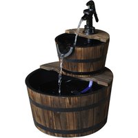 Outsunny Kaskadenbrunnen, dunkelbraun/schwarz, Tannenholz/Kunststoff Outsunny Kaskadenbrunnen, dunkelbraun/schwarz, Tannenholz/Kunststoff