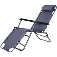 Outsunny Gartenliege, Metall, inkl. Auflagen, BxHxT: 178 x 29 x 60 cm – grau Outsunny Gartenliege, Metall, inkl. Auflagen, BxHxT: 178 x 29 x 60 cm – grau