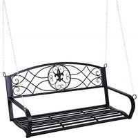 Outsunny Hängebank, 2-Sitzer, schwarz, inkl. Auflagen Outsunny Hängebank, 2-Sitzer, schwarz, inkl. Auflagen