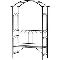 Outsunny Gartenbank, Metall, 2-Sitzer, BxHxT: 115 x 203 x 59 cm – schwarz Outsunny Gartenbank, Metall, 2-Sitzer, BxHxT: 115 x 203 x 59 cm – schwarz