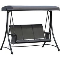 Outsunny Hollywoodschaukel, 3-Sitzer, dunkelgrau, inkl. Auflagen Outsunny Hollywoodschaukel, 3-Sitzer, dunkelgrau, inkl. Auflagen