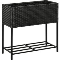 Outsunny Hochbeet, BxHxL: 30 x 72 x 70 cm, polyrattan/Stahl – braun Outsunny Hochbeet, BxHxL: 30 x 72 x 70 cm, polyrattan/Stahl – braun