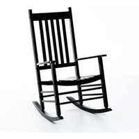 Outsunny Schaukelstuhl, BxH: 69 x 115 cm, Pappelholz – schwarz Outsunny Schaukelstuhl, BxH: 69 x 115 cm, Pappelholz – schwarz